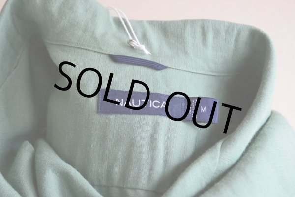 画像9: NAUTICA オープンカラーシャツ  LINEN×RAYON  表記M  (9)