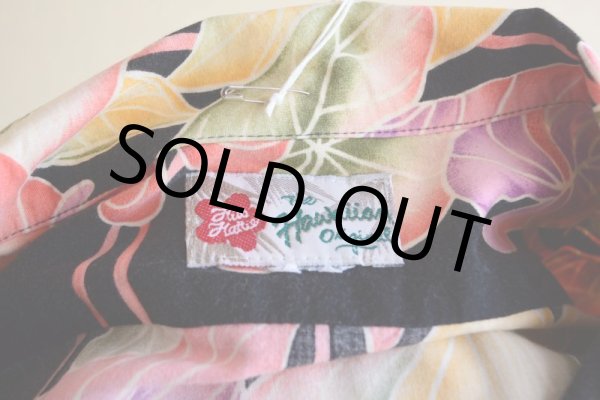 画像10: HILO HATTIE ボーダーパターンアロハシャツ  COTTON×RAYON  実寸L-XL  (10)