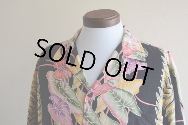 画像5: HILO HATTIE ボーダーパターンアロハシャツ  COTTON×RAYON  実寸L-XL  (5)