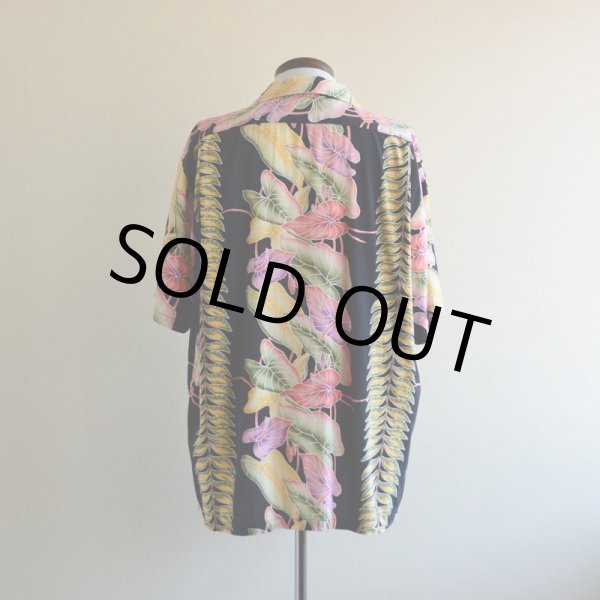 画像3: HILO HATTIE ボーダーパターンアロハシャツ  COTTON×RAYON  実寸L-XL  (3)