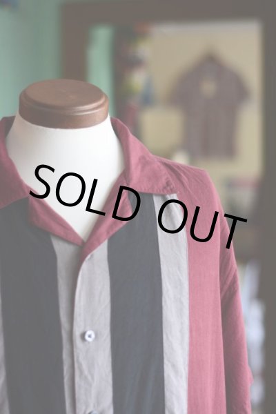 画像3: ラインロカビリーシャツ　 表記L  (3)