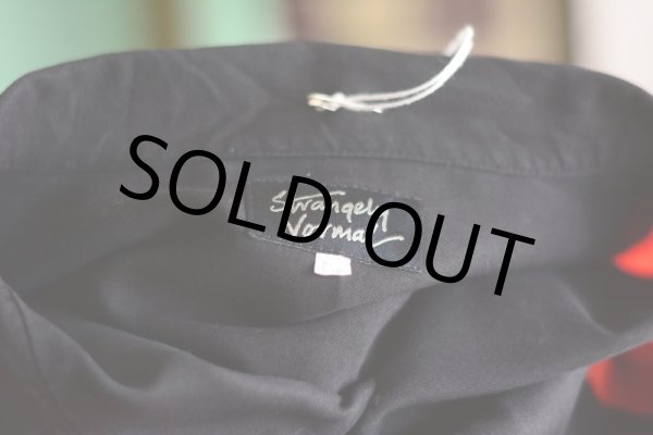 画像7: STRANGELY NORMAL レーヨンロカビリーシャツ　 赤黒ツートン　 表記M  (7)