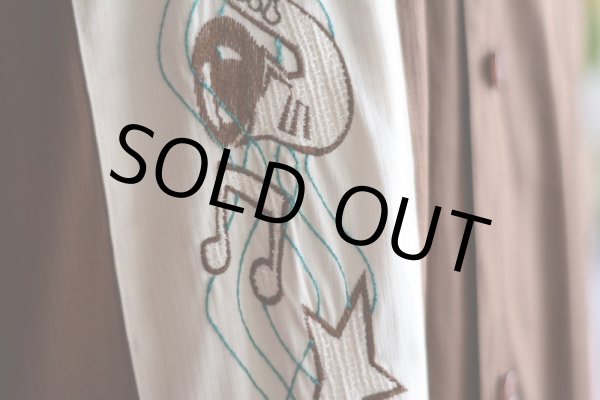 画像4: 刺繍ロカビリーシャツ　 表記L  (4)