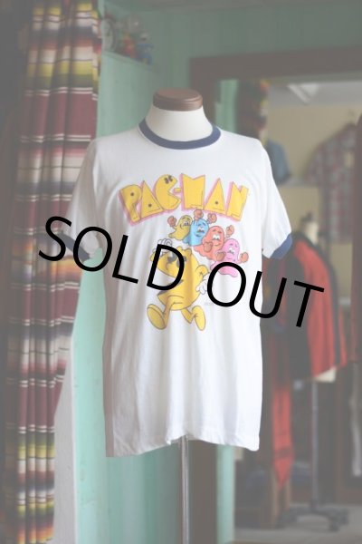 画像2: 80s PACMAN リンガーTシャツ  表記XL  (2)