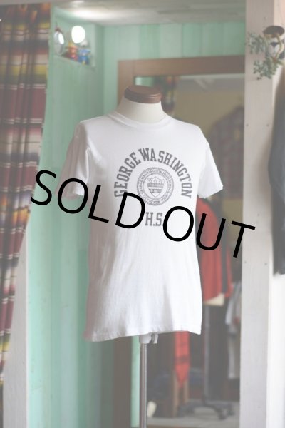 画像2: 1970s カレッジTシャツ　 GEORGE WASHINGTON H.S.　 実寸S  (2)