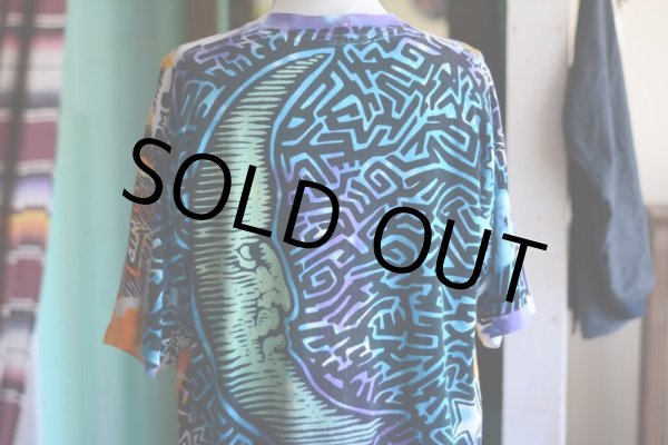 画像8: 1990s LIQUID BLUE SUN & MOON 総柄Tシャツ  表記XL  (8)