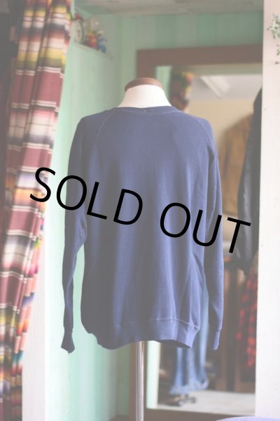 画像3: 1980s UTICA COLLEGE カレッジスウェット  フロッキープリント  実寸L  (3)