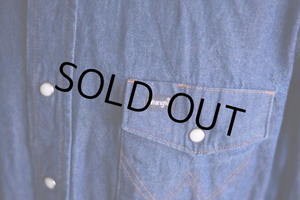 画像6: 1990s Wrangler デニムウエスタンシャツ  表記M  (6)