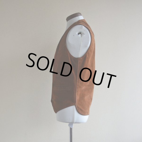 画像4: 1970s BERMAN BUKSKIN スウェードレザーベスト　 表記38  (4)