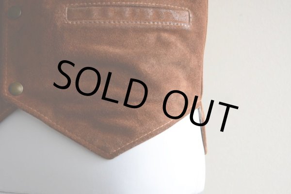 画像8: 1970s BERMAN BUKSKIN スウェードレザーベスト　 表記38  (8)