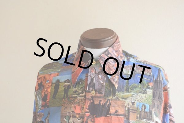 画像6: 1970s TRAFALGAR ピクチャーシャツ  表記S  (6)