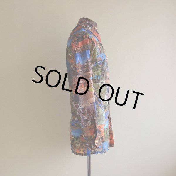 画像2: 1970s TRAFALGAR ピクチャーシャツ  表記S  (2)