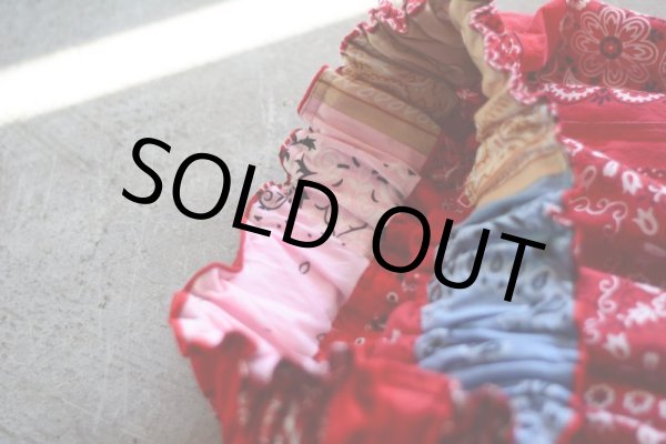 画像13: VINTAGE Bandana Skirt /RED　 [HamburgCafe ORIGINAL RE-MAKE]  (13)