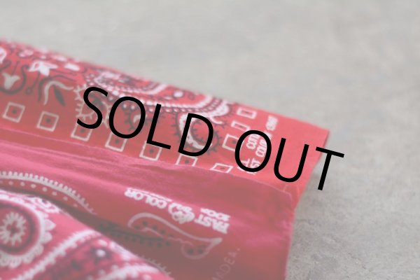 画像9: VINTAGE Bandana Skirt /RED　 [HamburgCafe ORIGINAL RE-MAKE]  (9)