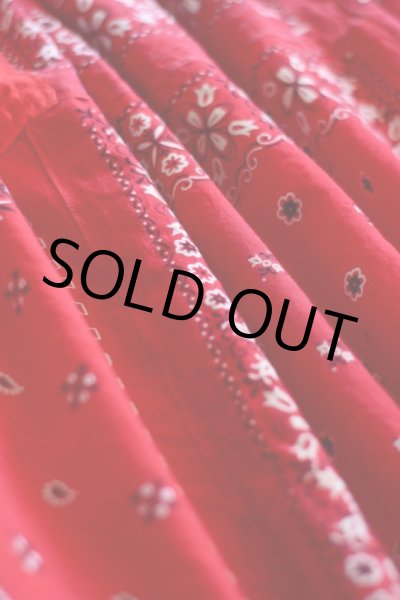 画像11: VINTAGE Bandana Skirt /RED　 [HamburgCafe ORIGINAL RE-MAKE]  (11)