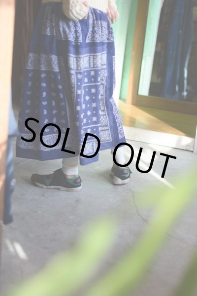 画像4: VINTAGE Bandana Skirt /NVY　 [HamburgCafe ORIGINAL RE-MAKE]  (4)