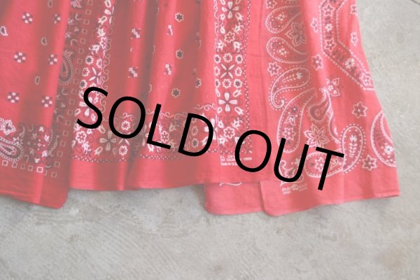 画像8: VINTAGE Bandana Skirt /RED　 [HamburgCafe ORIGINAL RE-MAKE]  (8)