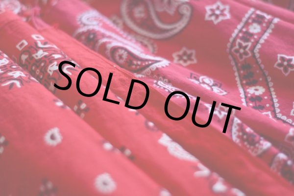 画像8: VINTAGE Bandana Skirt /RED　 [HamburgCafe ORIGINAL RE-MAKE]  (8)