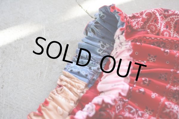 画像7: VINTAGE Bandana Skirt /RED　 [HamburgCafe ORIGINAL RE-MAKE]  (7)