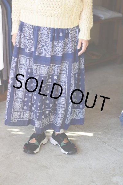 画像5: VINTAGE Bandana Skirt /NVY　 [HamburgCafe ORIGINAL RE-MAKE]  (5)