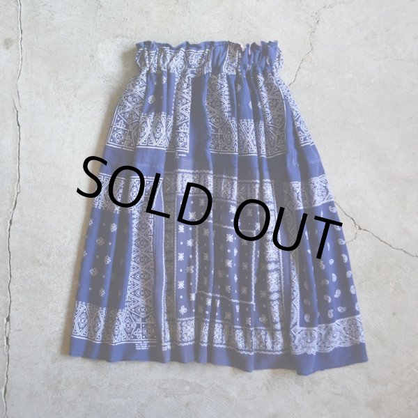 画像6: VINTAGE Bandana Skirt /NVY　 [HamburgCafe ORIGINAL RE-MAKE]  (6)