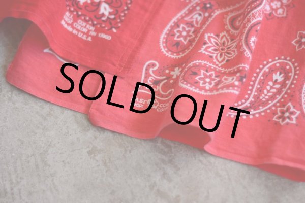 画像9: VINTAGE Bandana Skirt /RED　 [HamburgCafe ORIGINAL RE-MAKE]  (9)