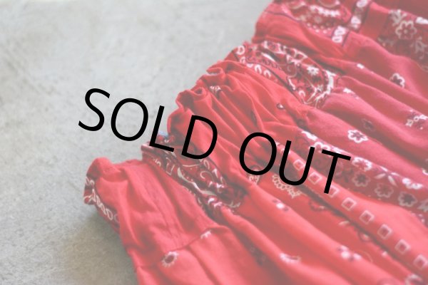 画像12: VINTAGE Bandana Skirt /RED　 [HamburgCafe ORIGINAL RE-MAKE]  (12)