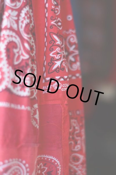 画像10: VINTAGE Bandana Skirt /RED　 [HamburgCafe ORIGINAL RE-MAKE]  (10)