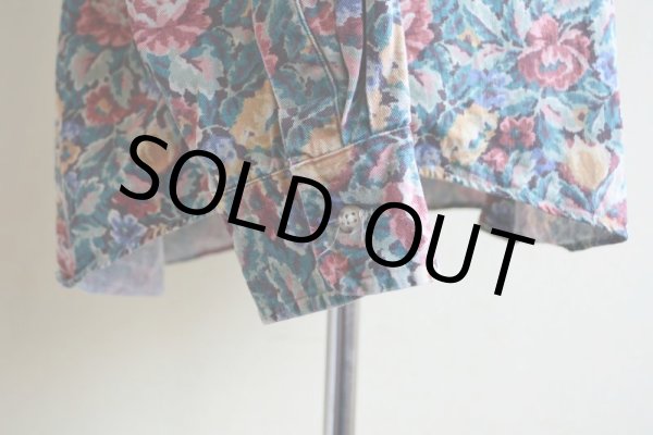 画像7: 1990s 花柄コットンシャツ　 実寸L  (7)