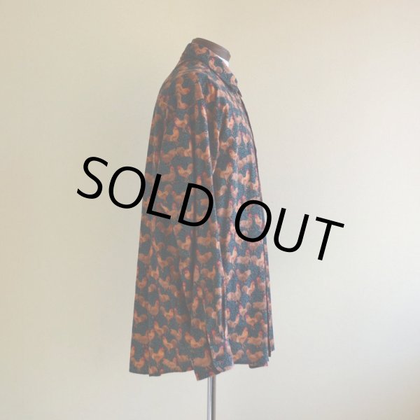 画像2: ニワトリ柄コットンシャツ  実寸L  (2)