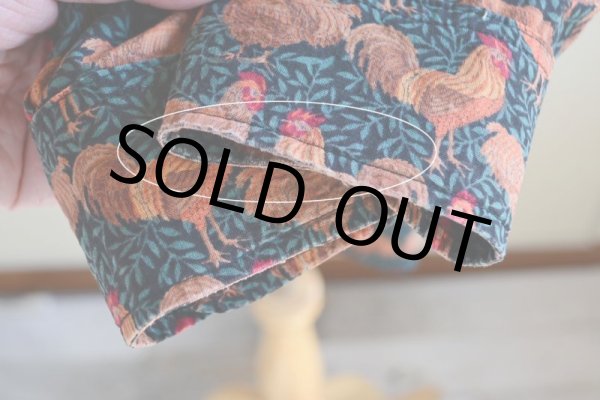 画像11: ニワトリ柄コットンシャツ  実寸L  (11)