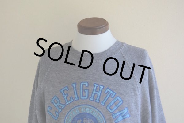 画像5: 1980s フロッキーカレッジスウェット　 CREIGHTON UNIVERSITY　 実寸L  (5)
