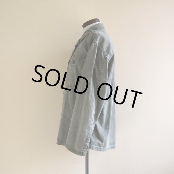 画像4: 1940-50s US.ARMY M-47 HBTユーティリティシャツ  実寸M  (4)