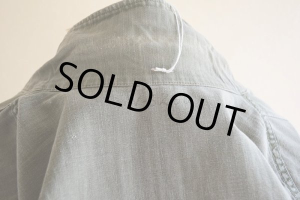 画像14: 1940-50s US.ARMY M-47 HBTユーティリティシャツ  実寸M  (14)