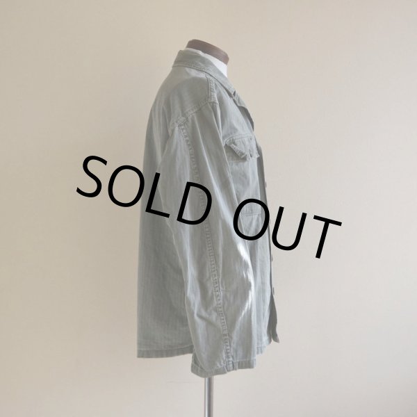 画像2: 1940-50s US.ARMY M-47 HBTユーティリティシャツ  実寸M  (2)