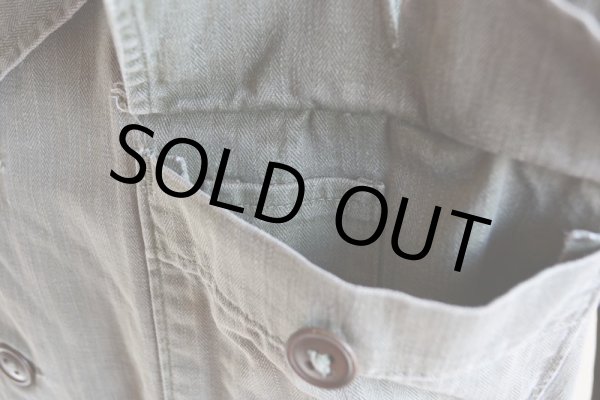 画像8: 1940-50s US.ARMY M-47 HBTユーティリティシャツ  実寸M  (8)