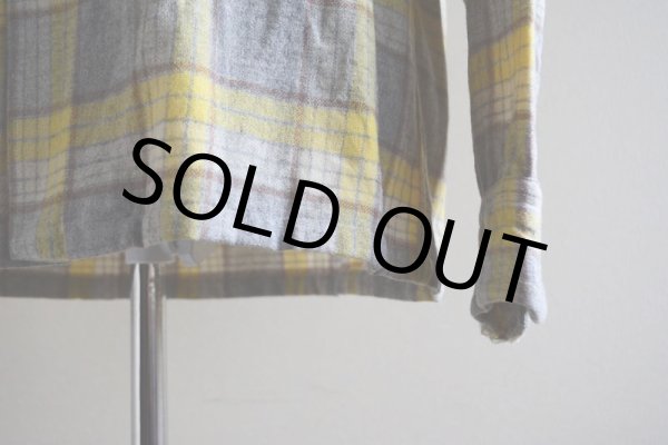 画像10: 1950s PENDLETON ウールシャツ  YEL×GRY  表記M  (10)