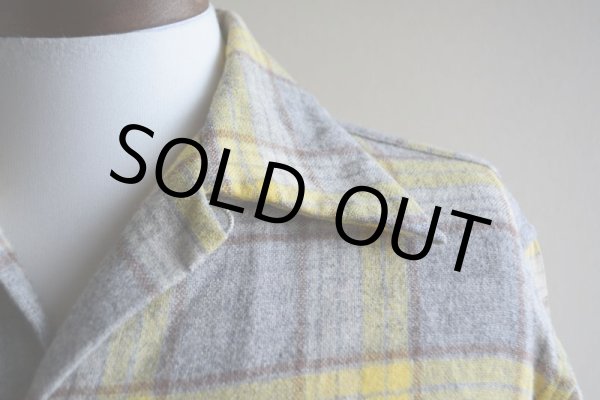 画像7: 1950s PENDLETON ウールシャツ  YEL×GRY  表記M  (7)