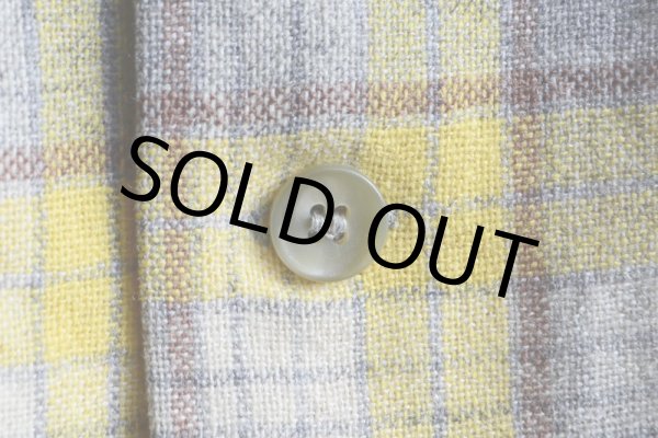 画像9: 1950s PENDLETON ウールシャツ  YEL×GRY  表記M  (9)