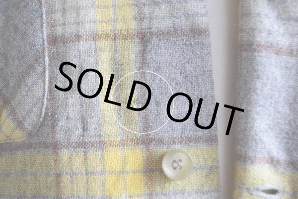 画像13: 1950s PENDLETON ウールシャツ  YEL×GRY  表記M  (13)