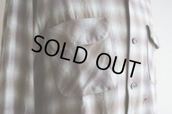 画像8: 1950s PENDLETON ウールシャツ  オンブレーチェック  表記M  (8)