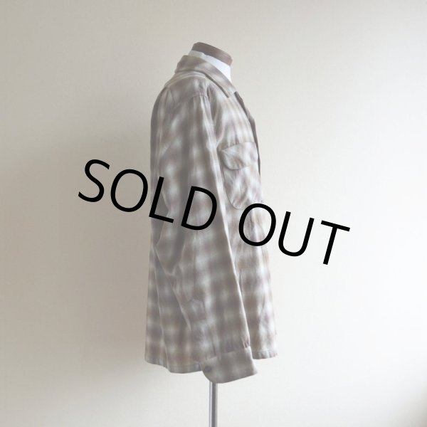 画像2: 1950s PENDLETON ウールシャツ  オンブレーチェック  表記M  (2)