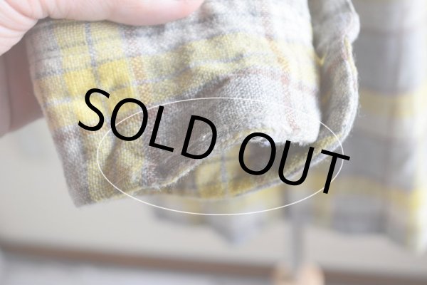画像14: 1950s PENDLETON ウールシャツ  YEL×GRY  表記M  (14)