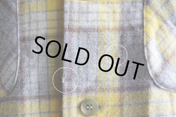 画像12: 1950s PENDLETON ウールシャツ  YEL×GRY  表記M  (12)