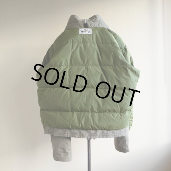 画像5: 1970s Woolrich レザーヨークダウンジャケット  表記L  (5)