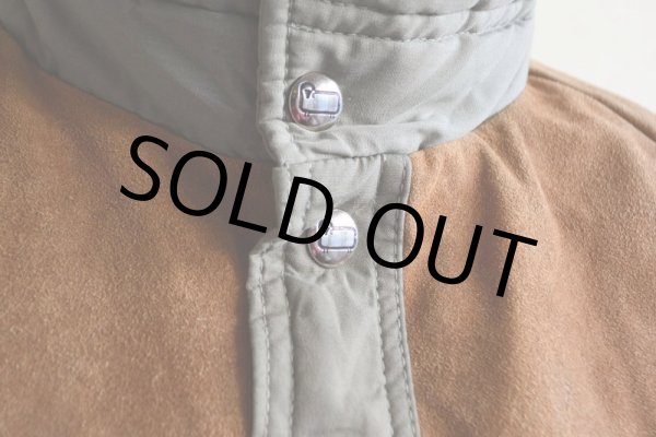 画像8: 1970s Woolrich レザーヨークダウンジャケット  表記L  (8)