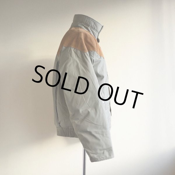 画像2: 1970s Woolrich レザーヨークダウンジャケット  表記L  (2)