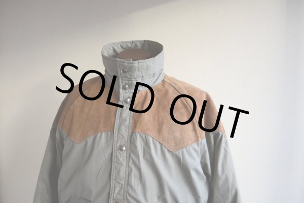 画像7: 1970s Woolrich レザーヨークダウンジャケット  表記L  (7)