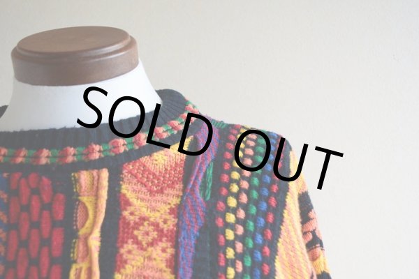 画像8: 1990s 3Dニットセーター  表記L  (8)