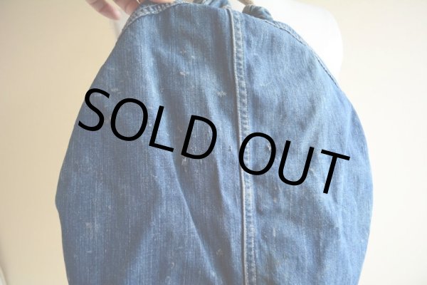 画像7: 1940s US.MILITARY デニムランドリーバッグ  (7)